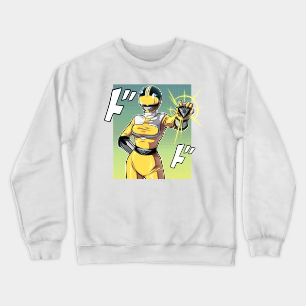 yellow ranger Crewneck Sweatshirt by fancy ghost